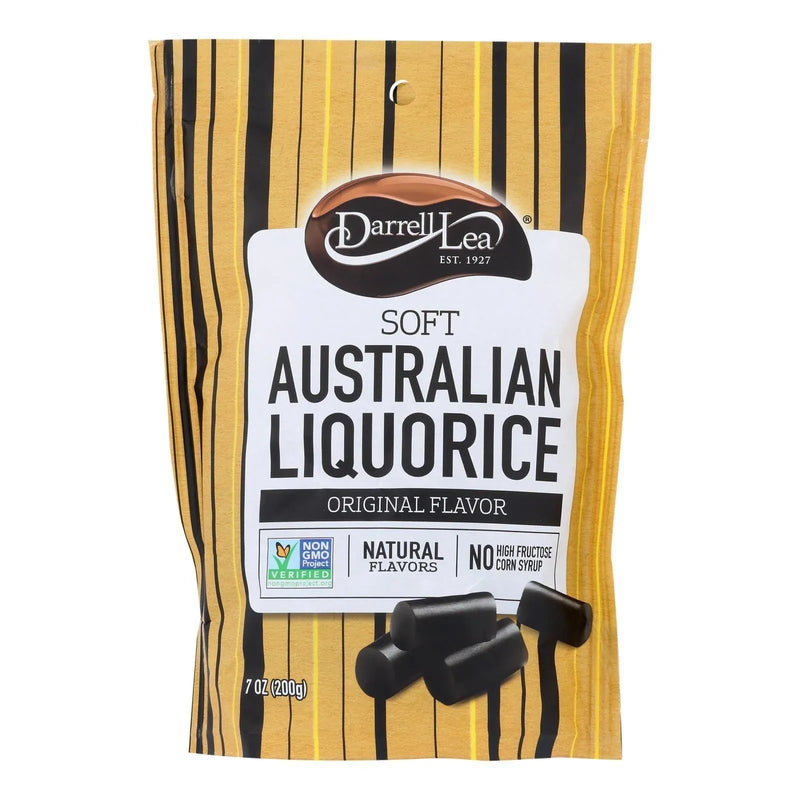 An image displaying Darrell Soft Eating Liquorice - Original - Case Of 8 - 7 Ounce by Darrell