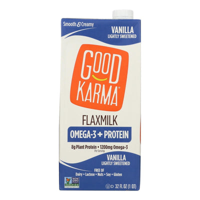 Good Karma Flax Milk - Protein - Vanilla - Case Of 6 - 32 Fl Oz - Orca Market