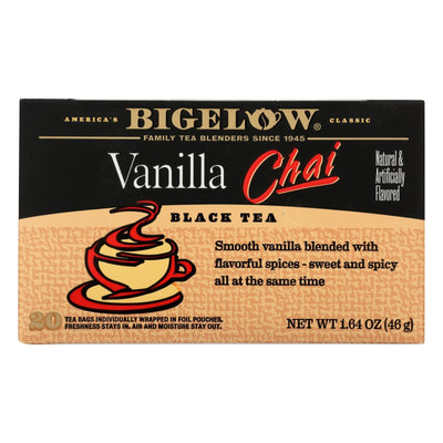 Bigelow Tea Tea - Chai Vanilla - Case Of 6 - 20 Bag - Orca Market