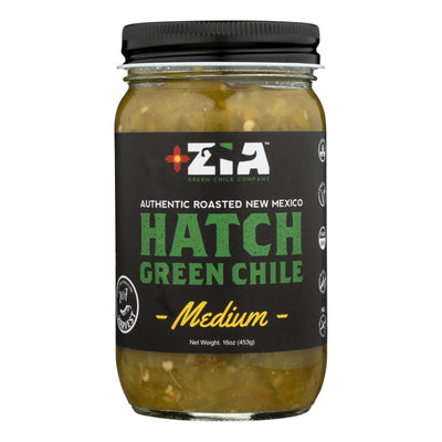 Zia Green Chile Company - Green Chile Medium Hatch - Case Of 6 - 16 Oz - Orca Market