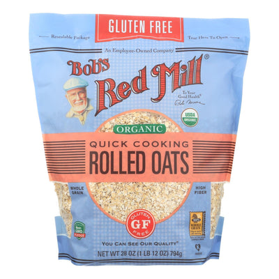 Bob's Red Mill - Organic Quick Cooking Rolled Oats - Gluten Free - Case Of 4-28 Oz - Orca Market