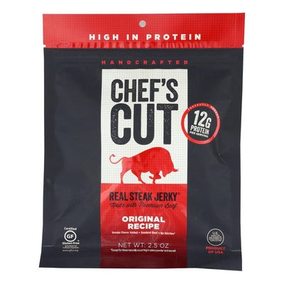 Chef's Cut Real Steak Jerky - Original Recipe - Case Of 8 - 2.5 Oz. - Orca Market
