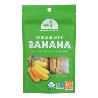 An image displaying Mavuno Harvest Organic Gluten - Free Dried Banana - Case Of 6 - 2 Ounce by Mavuno Harvest