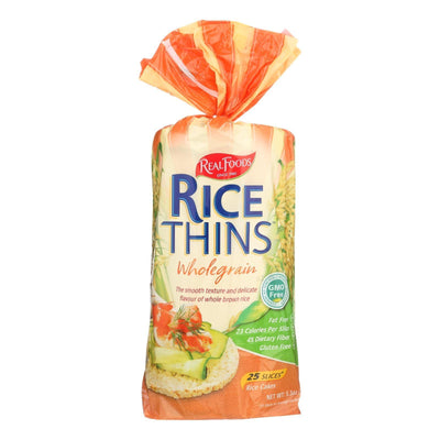 Real Foods Wholegrain Rice Thins - Case Of 6 - 5.3 Oz. - Orca Market