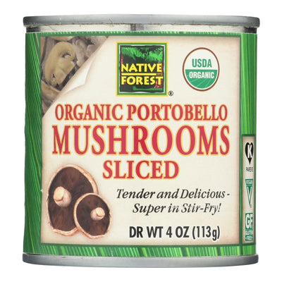 An image displaying Native Forest Organic Sliced Portobello - Mushrooms - Case Of 12 - 4 Ounce by Native Forest