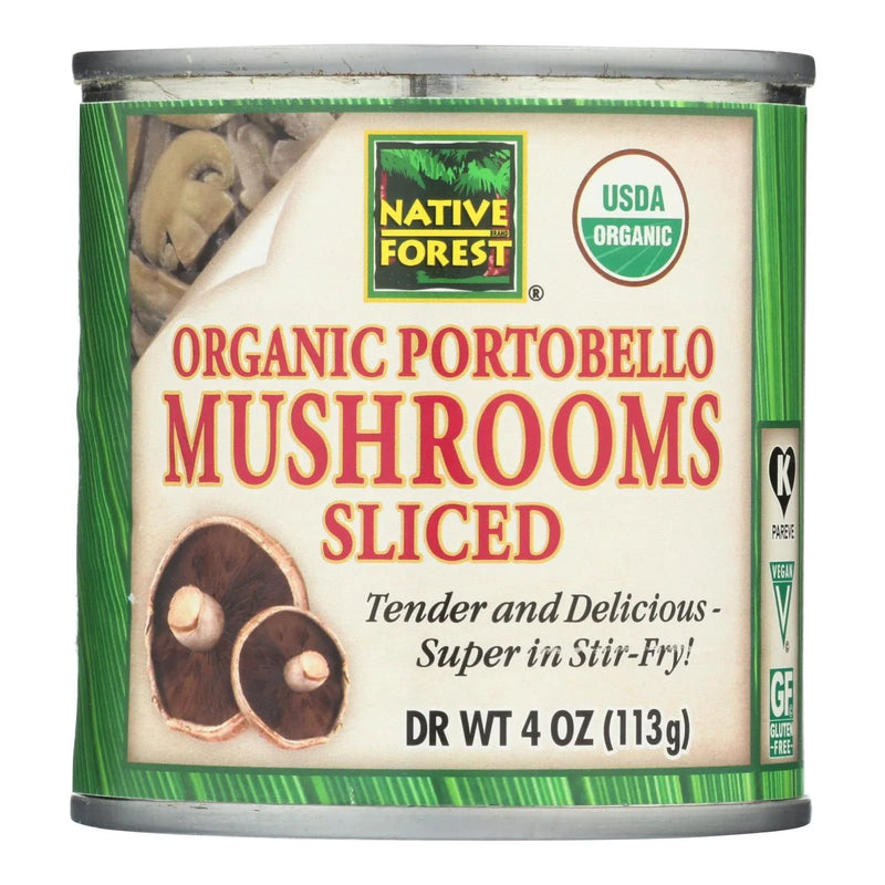 An image displaying Native Forest Organic Sliced Portobello - Mushrooms - Case Of 12 - 4 Ounce by Native Forest