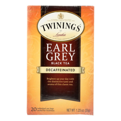 Twinings Tea Earl Grey Tea - Decaffeinated - Case Of 6 - 20 Bags - Orca Market