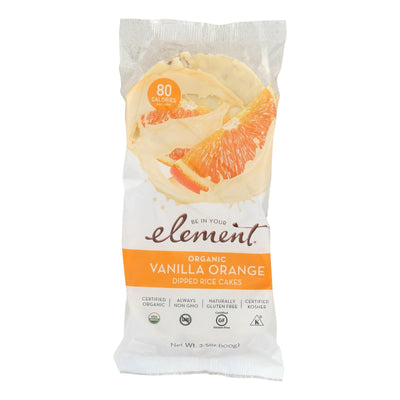 Element Organic Dipped Rice Cakes - Vanilla Orange - Case Of 6 - 3.5 Oz - Orca Market