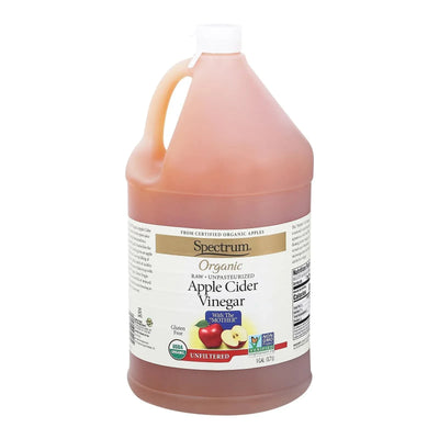 An image displaying Spectrum Naturals Organic Unfiltered Apple Cider Vinegar - Case Of 4 - 1 Gal by Spectrum Naturals