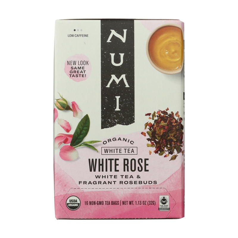 Numi Tea White Tea - White Rose - Case Of 6 - 16 Bags - Orca Market