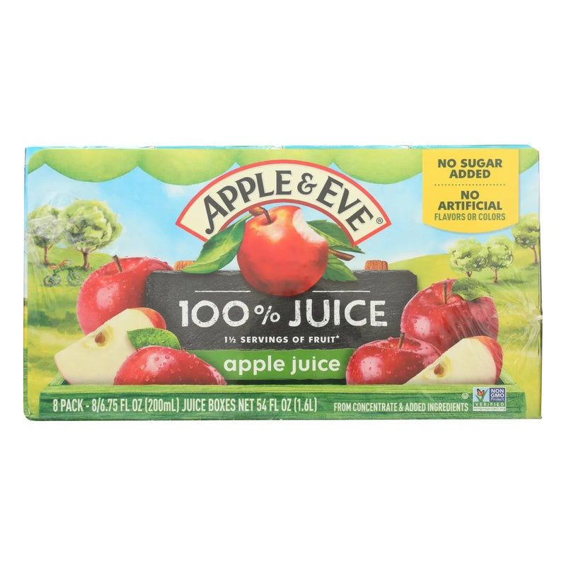 An image displaying Apple And Eve 100 Percent Apple Juice - Case Of 6 - 40 Bags by Apple & Eve
