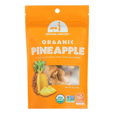 An image displaying Mavuno Harvest Gluten - Free Dried Pineapple - Case Of 6 - 2 Ounce by Mavuno Harvest