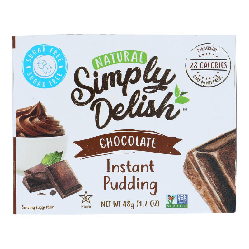 An image displaying Simply Delish Chocolate Pudding & Pie Filling - Case Of 6 - 1.7 Ounce by Simply Delish