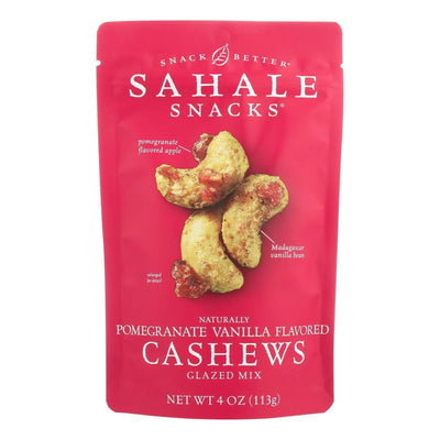 An image displaying Sahale Snacks Cashews Glazed Nuts - Pomegranate And Vanilla - Case Of 6 - 4 Ounce. by Sahale Snacks