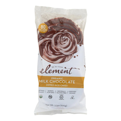 Element Organic Dipped Rice Cakes - Milk Chocolate - Case Of 6 - 3.5 Oz - Orca Market