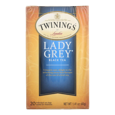 Twinings Tea Black Tea - Lady Grey - Case Of 6 - 20 Bags - Orca Market