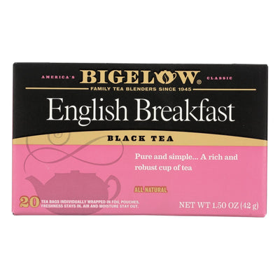 Bigelow Tea English Breakfast Black Tea - Case Of 6 - 20 Bags - Orca Market