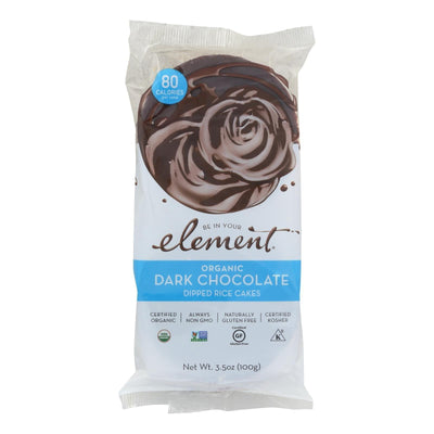 Element Organic Dipped Rice Cakes - Dark Chocolate - Case Of 6 - 3.5 Oz - Orca Market