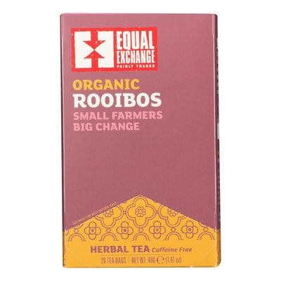Equal Exchange Organic Rooibos Tea - Rooibos Tea - Case Of 6 - 20 Bags - Orca Market
