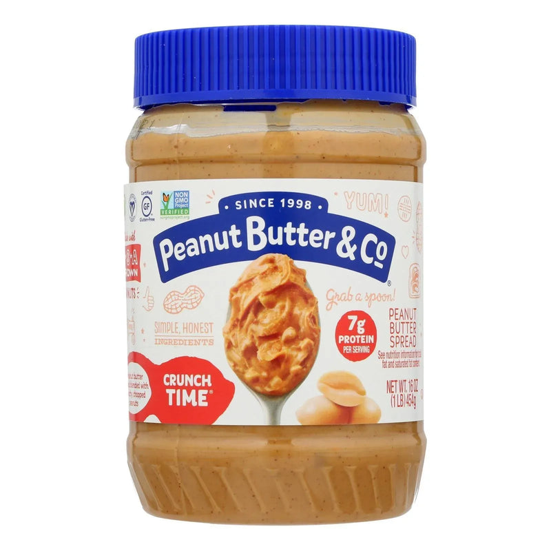 An image displaying Peanut Butter And Co Peanut Butter - Crunch Time - Case Of 6 - 16 Ounce by Peanut Butter & Co