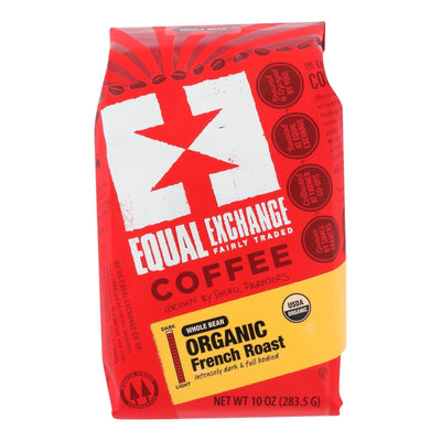 Equal Exchange Organic Whole Bean Coffee - French Roast - Case Of 6 - 10 Oz. - Orca Market