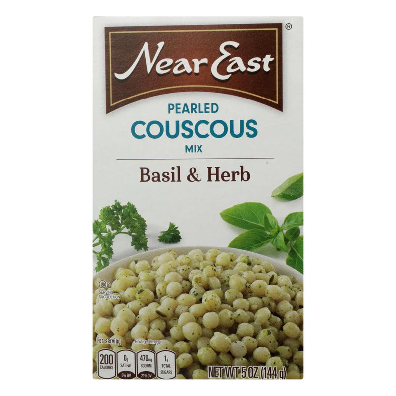 An image displaying Near East Couscous Mix - Pearl Basil And Herb - Case Of 12 - 5 Ounce by Near East