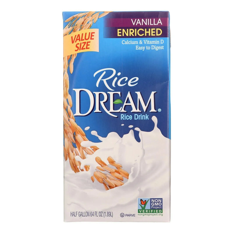 An image displaying Rice Dream Original Rice Drink - Enriched Vanilla - Case Of 8 - 64 Ounce by Rice Dream