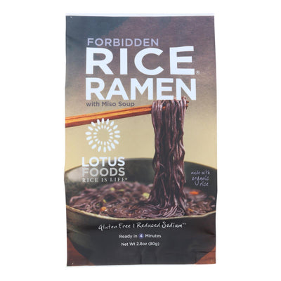 Lotus Foods Ramen - Organic - Forbidden Rice - With Miso Soup - 2.8 Oz - Case Of 10 - Orca Market