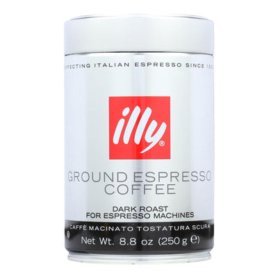 Illy Caffe Coffee Coffee - Espresso - Ground - Dark Roast - 8.8 Oz - Case Of 6 - Orca Market