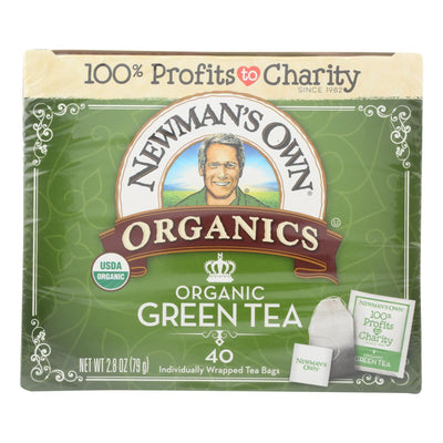 Newman's Own Organics Organic Green Tea - Case Of 6 - 40 Bags - Orca Market