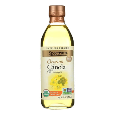 An image displaying Spectrum Naturals Organic Refined Canola Oil - Case Of 12 - 16 Ounce by Spectrum Naturals