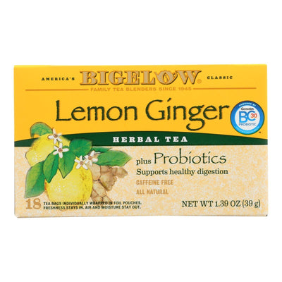Bigelow Tea Herbal Tea - Plus Lemon Ginger - Case Of 6 - 18 Bag - Orca Market