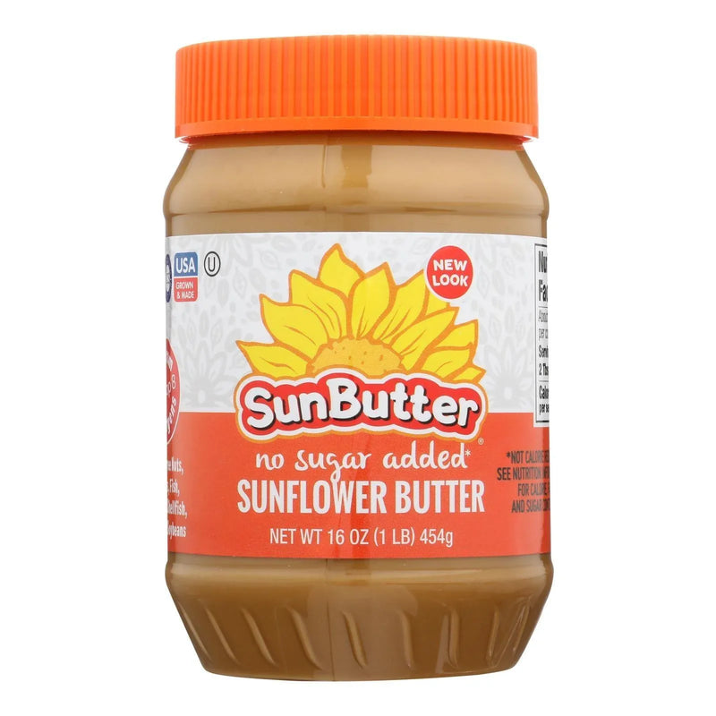An image displaying Sunbutter Sunflower Butter - No Sugar Added - Case Of 6 - 16 Ounce by Sunbutter