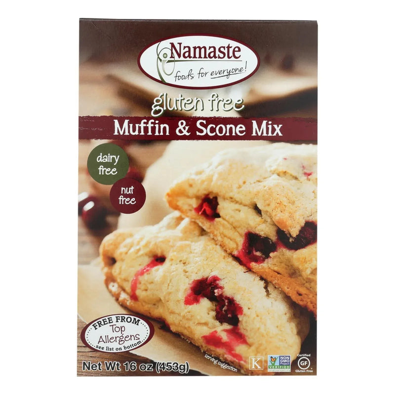 An image displaying Namaste Foods Gluten Free Muffin - Mix - Case Of 6 - 16 Ounce by Namaste Foods
