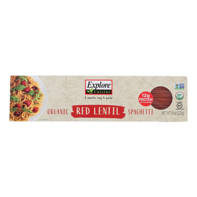 Explore Cuisine Organic Red Lentil Spaghetti - Spaghetti - Case Of 12 - 8 Oz. - Orca Market