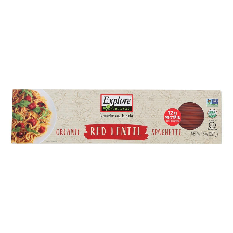 Explore Cuisine Organic Red Lentil Spaghetti - Spaghetti - Case Of 12 - 8 Oz. - Orca Market