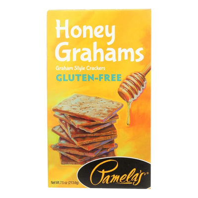 An image displaying Pamela's Products - Graham Style Crackers - Honey - Case Of 6 - 7.5 Ounce by Pamela's Products