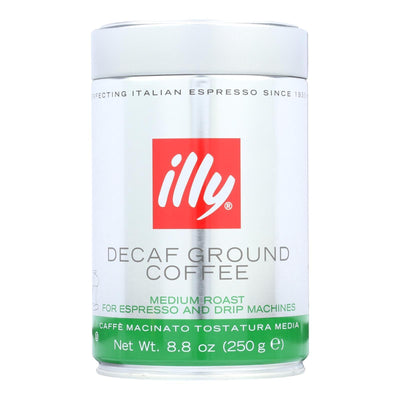 Illy Caffe Coffee Coffee - Espresso And Drip - Ground - Medium Roast - Decaf - 8.8 Oz - Case Of 6 - Orca Market