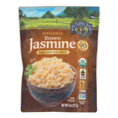 Lundberg Family Farms Organic Thai Rice - Brown Jasmine - Case Of 6 - 8 Oz - Orca Market