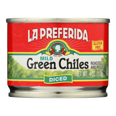 La Preferida Green Chiles - Diced - Case Of 24 - 4 Oz. - Orca Market