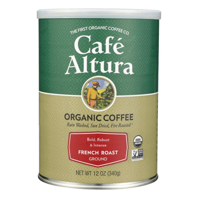 Cafe Altura - Organic Ground Coffee - French Roast - Case Of 6 - 12 Oz. - Orca Market