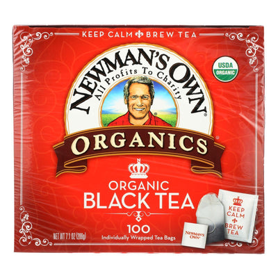 Newman's Own Organics Organic Black Tea - Case Of 5 - 100 Bags - Orca Market