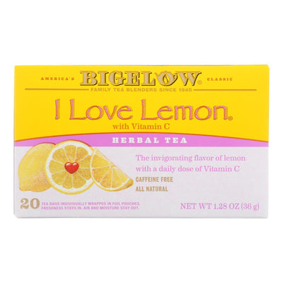 Bigelow Tea I Love Lemon Herb Tea - Case Of 6 - 20 Bag - Orca Market