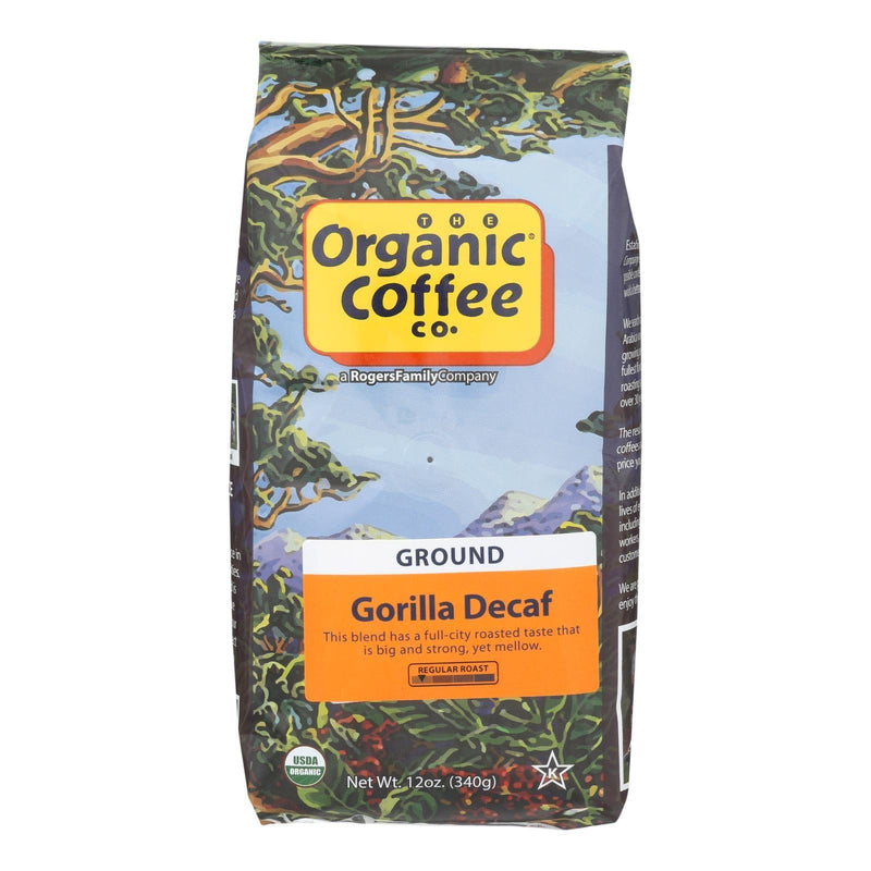 Organic Coffee Company Occ Gorilla Decaf Ground, Regular Roast - Case Of 6 - 12 Oz - Orca Market