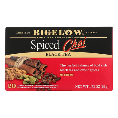 Bigelow Tea Black Tea - Spiced Chai - Case Of 6 - 20 Bag - Orca Market