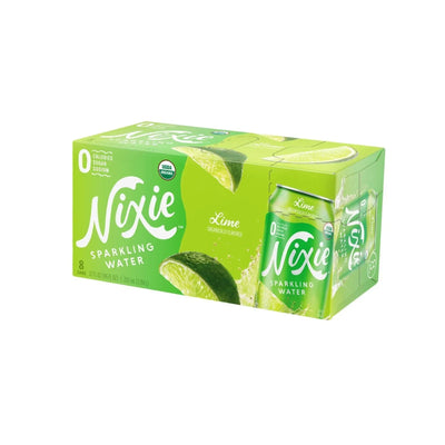 An image displaying Nixie Sparkling Water - Sparkling Water Lime - Case Of 3 - 8/12 Ounce by Nixie Sparkling Water
