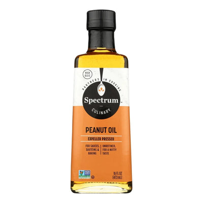 An image displaying Spectrum Naturals Unrefined Peanut Oil - Case Of 12 - 16 Ounce by Spectrum Naturals