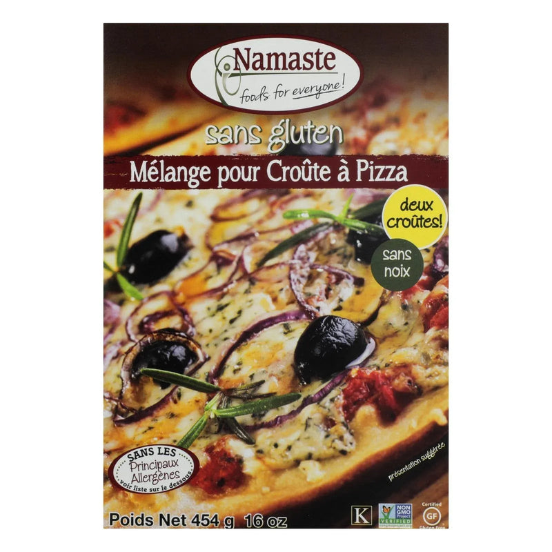 An image displaying Namaste Foods Gluten Free Pizza Crust - Mix - Case Of 6 - 16 Ounce by Namaste Foods