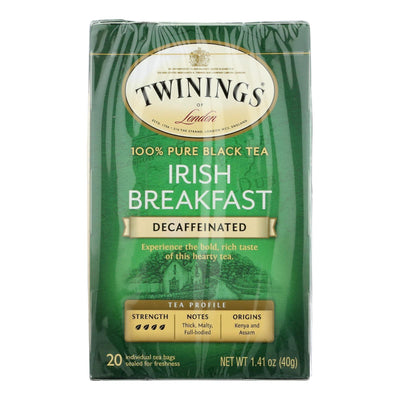 Twinings Tea Breakfast Tea - Irish Decaf - Case Of 6 - 20 Bags - Orca Market