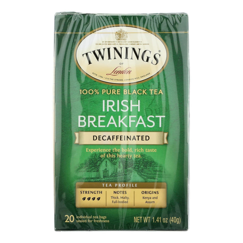 Twinings Tea Breakfast Tea - Irish Decaf - Case Of 6 - 20 Bags - Orca Market